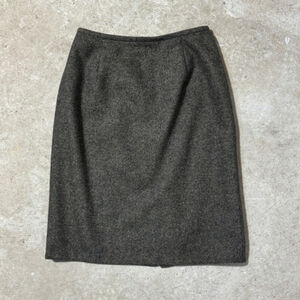 Lauren Ralph Lauren Women's Skirt Size 4P Brown Black Tweed Worsted Wool Petites